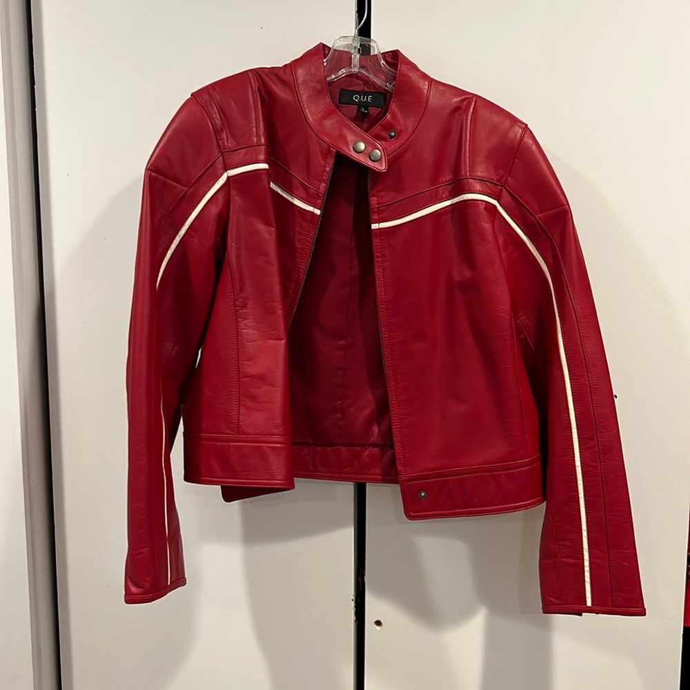 Vintage Red Leather Jacket